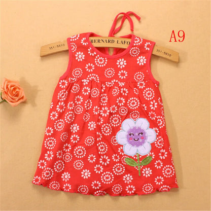 0-24M New born Cotton Flower Sleeveless Dresses Baby Girls Summer Multi Pattern Clothes Kids Princess Dress for 0-2Y Children