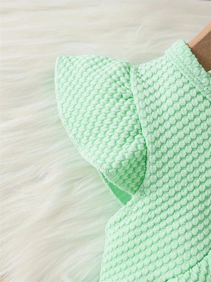 Newborn 2026 Baby Girls Dress Summer Waist Flower Vest Sleeveless Short Top Sweet Girl Lace Mesh Dress