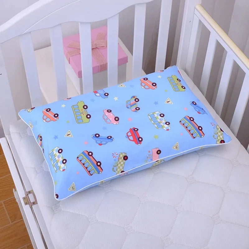 Cartoon Crib Pillow Case Home 100% Cotton Baby Pillowcase Four Seasons Pillowcase Side Zipper Children's Room Pillow Cover