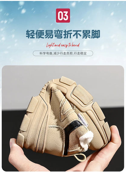 Boots For Kids Girls Boys Children's Winter Tooling Cotton Boot Casual Kids Shoe Trendy All-match Hard-wearing Fashion Anti-wear