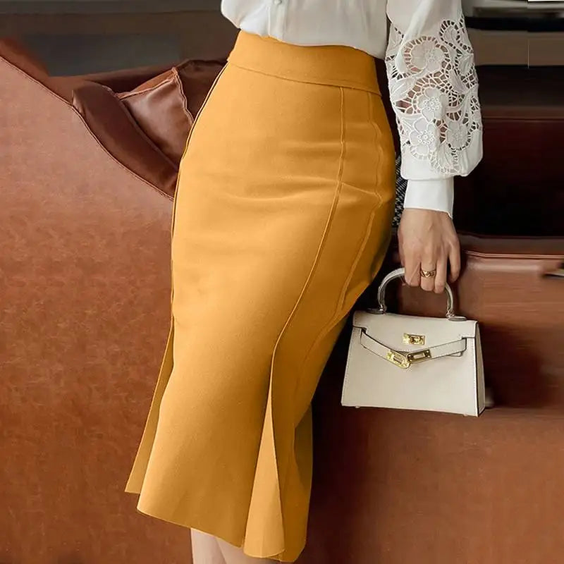 ZANZEA Package Hip High Waist Fishtail Skirts Elegant Women Evangelical Knee-length Saias Office Mermaid Skirts Fashion 2026