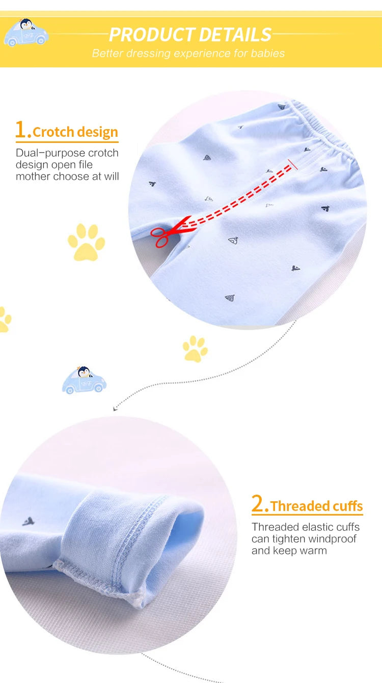 Baby Clothes Underwear r Kids Tops Pants Newborn Pajama Suit Home 100% Cotton Sets Boy Girls Warm Autumn Children's Clothing