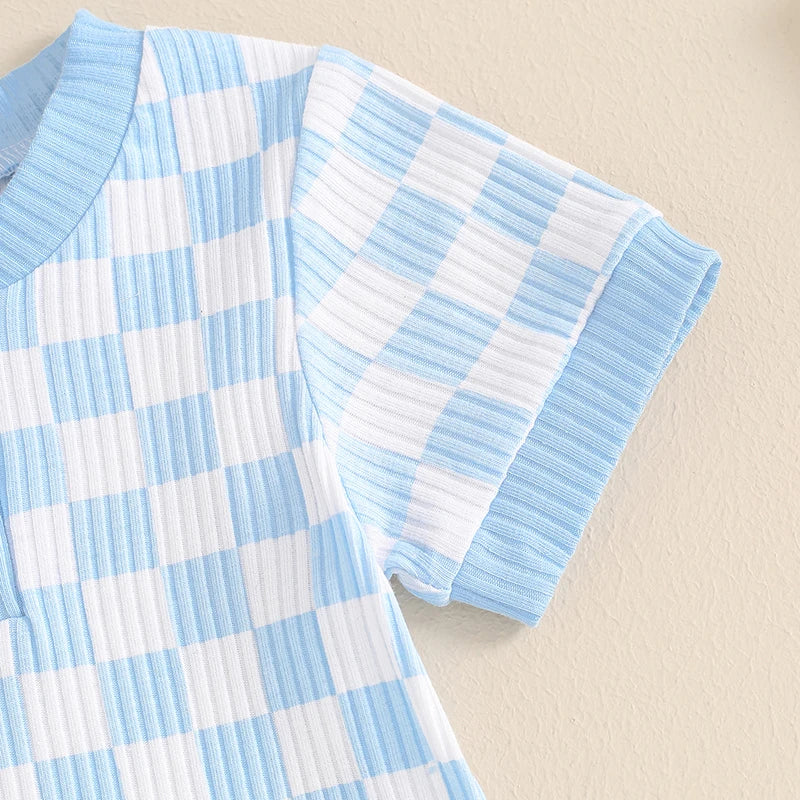 Mubi neo 3 -18 Months Newborn Baby Boy Clothes Ribbed Knit Short Sleeve Romper Shorts Set Infant Summer Outfit  Sets for Babies