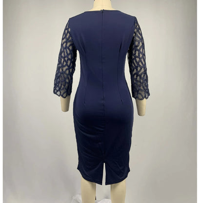 Elegant Sequin Plus Size 4XL 5XL Women Midi Dress Sexy Casual Evening Party Dress Gown Wedding Luxury Robe Rouge Vestidos