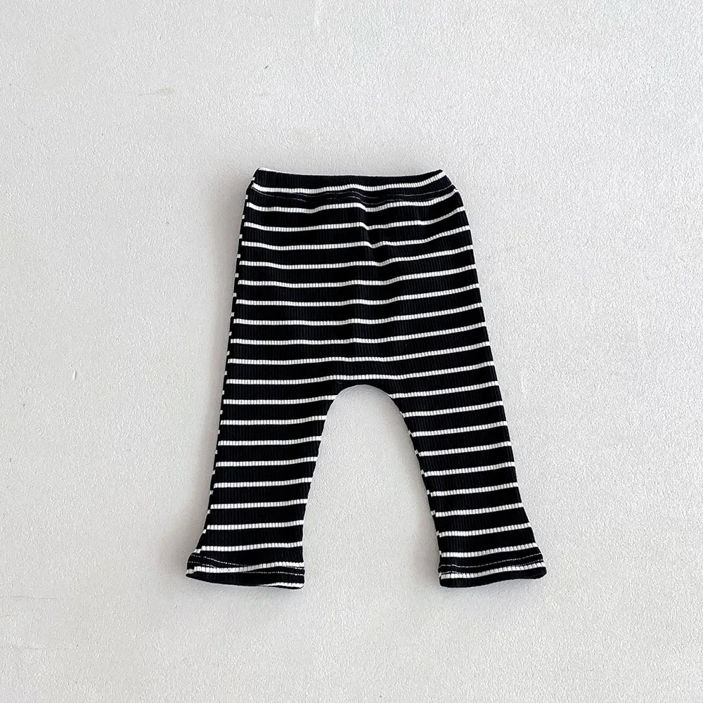 MILANCEL 2026 Autumn Baby Pants 0-3 Y Korean Style Toddler Girls Solid Big PP Leggings Infant Boys Cotton Slim Fit Trousers
