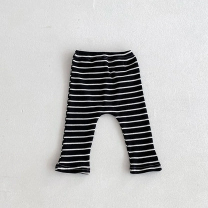MILANCEL 2026 Autumn Baby Pants 0-3 Y Korean Style Toddler Girls Solid Big PP Leggings Infant Boys Cotton Slim Fit Trousers