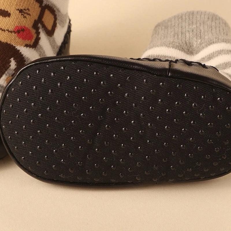 Baby Shoes First Shoes Baby Walkers Toddler First Walker Baby Girl Kids Soft Rubber Sole Baby Shoe Knit Booties Anti-slip