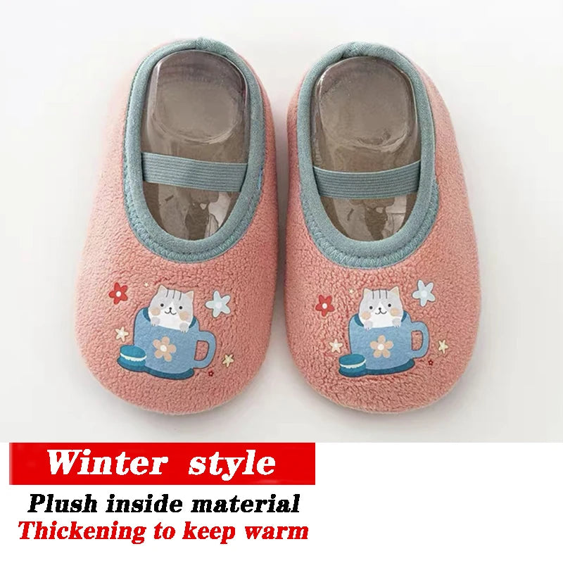 Baby Non-slip Socks Children Indoor Warm Floor Shoes Boys and Girls Toddler Shoes Amusement Park Kindergarten Non-slip