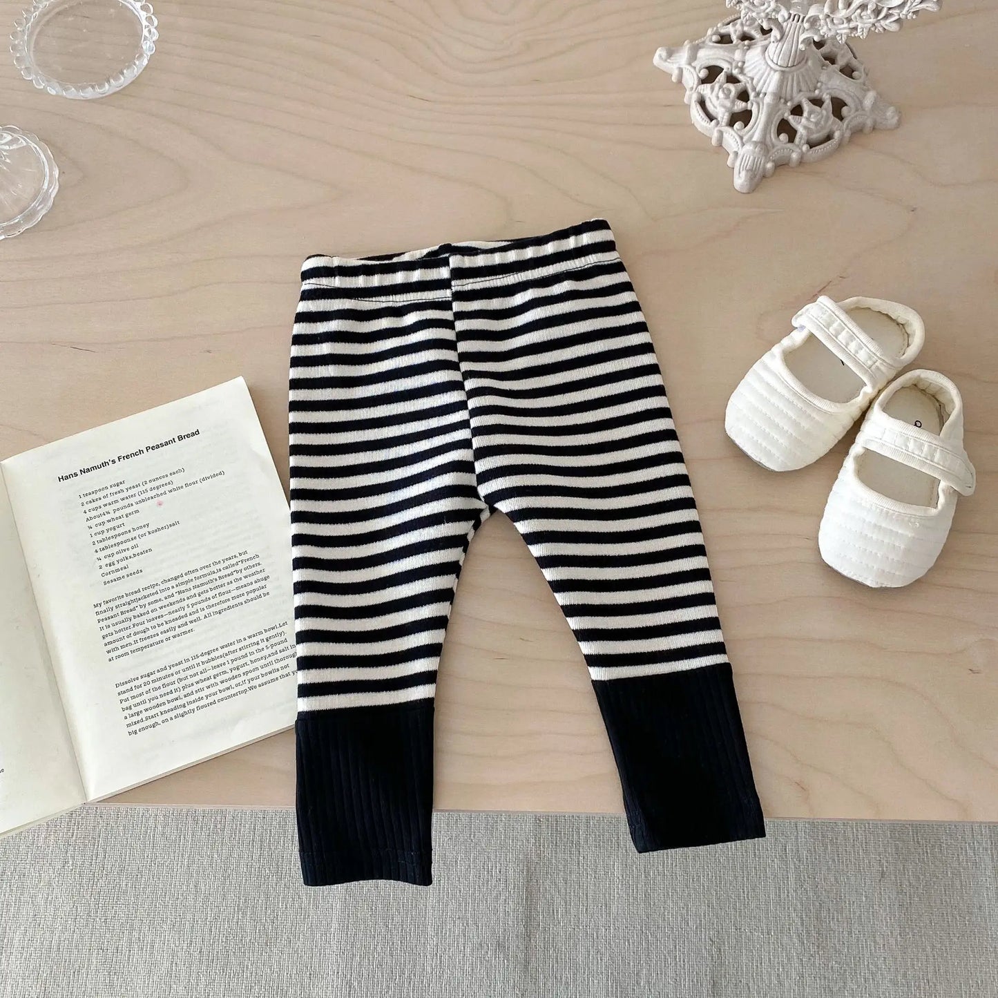 2025 Autumn New Baby Leggings Cotton Girls Striped Patchwork Leggings Infant Stretch Pants Toddler Trousers Boys Clothes