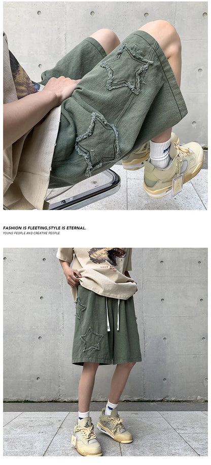 2026 Summer Shorts Men Loose spodenki meskie Vintage Denim Basic Simple Hot Sale High Waist Leisure Ulzzang Streetwear Short