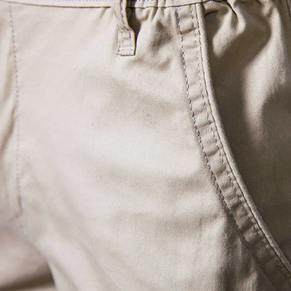 2026 Men Shorts Summer Cotton Middle Waist Male  Casual Business Men Shorts Printed Beach Stretch Chino Classic Fit Short Homme