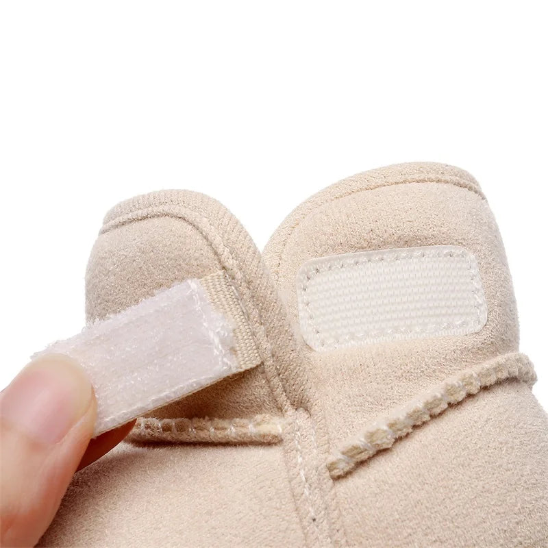 Suefunskry Baby Girls Boys Ankle Boots Non-slip Newborn Winter Snow Shoes Warm Flats Casual Walking Shoes for Toddler Infant