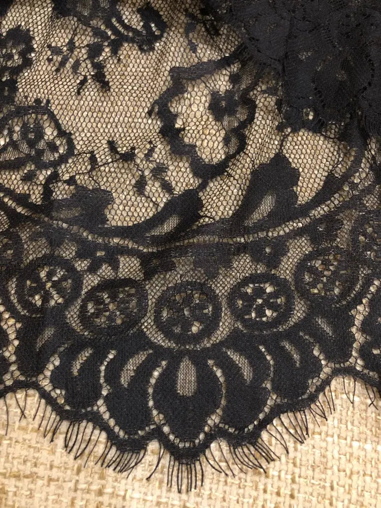 2 Length Elegant Black Skirt White Lace Transparent Long Tulle Skirt Ladies Elastic High Waist Beach Midi Skirt Drop shipping