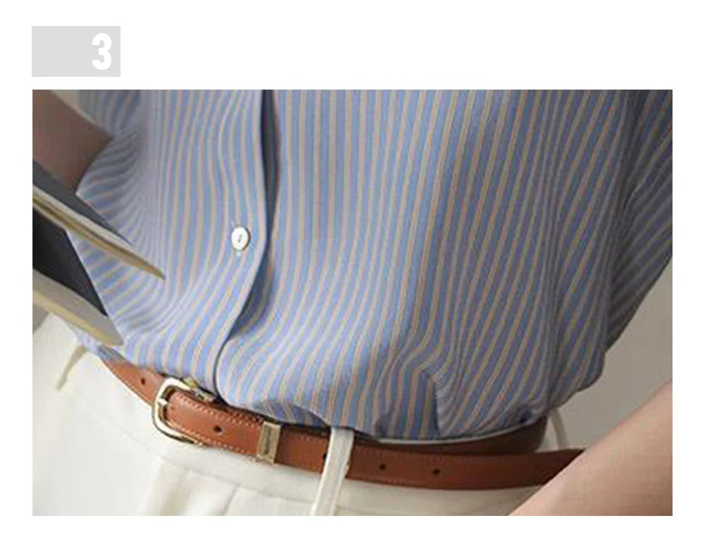Women's Shirt New Popular Classic High Grade Female Long Sleeved Shirt Vintage Elegant Stripe Versatile Office Lady Fashion Tops