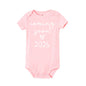 Baby Announcement Coming Soon 2025 Newborn Baby Bodysuits Summer Boys Girls Romper Body Pregnancy Reveal Clothes