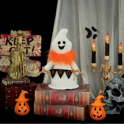 Holiday Décor Soft Halloween Ghost Doll Scary With Scarf Ghost Figurines Funny Ghost Festival Ornament Home Decor