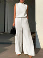 Elegant Chic Women 2-Pieces Sets ZANZEA Woman 2026 Trouser Suits Fashion 2pcs Outfits Tank Top and Wide Leg Pant Suits Oversize