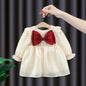 Spring fall toddler Girls' Baby Clothes Bow Dress for newborn Girls' Baby Clothing 1st Birthday Princess Tutu Dresses Dress