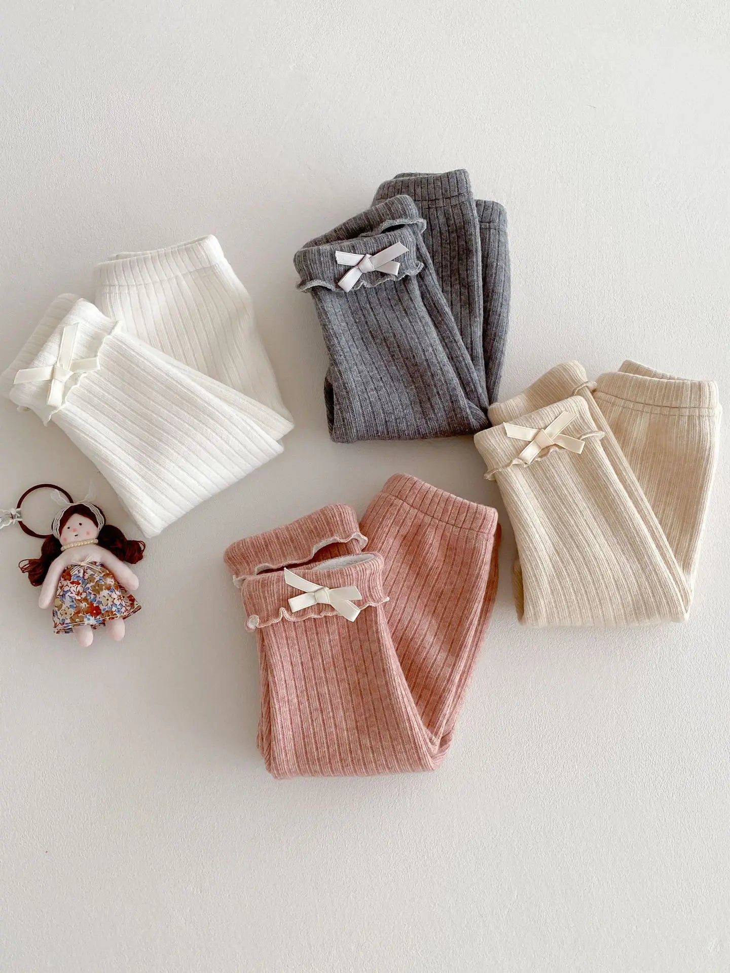 2025 Winter New Baby Plus Velvet Thick Leggings Cotton Girls Cute Bow Warm Trousers Infant Fleece Casual Pants Toddler Clothes