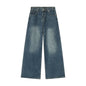 LUZHEN Old Male Pants Autumn Blue Washed Men Denim Jeans Straight Casual Men wear Loose Wide Leg Trousers 2026 New Fashion 9C354