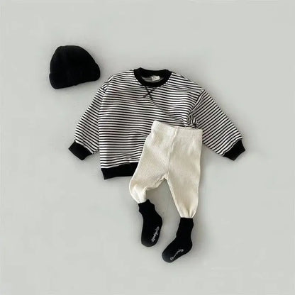 Spring Autumn Baby Boys Girls Ribbed Leggings Cotton Infant Casual Pants Toddler Kids Solid Color Stretch Slim Leggings Trousers