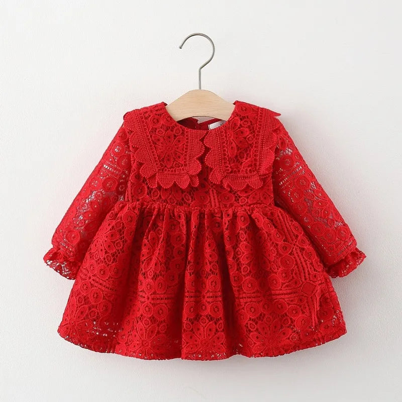Spring Autumn toddler Baby Girl Clothes infant Lace Dress costume for newborn Girl clothing 1st Birthday Princess Dresses dress
