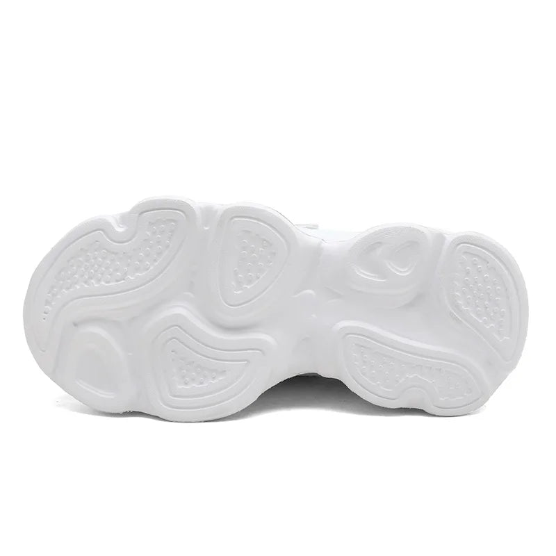 Children Shoes Kids Casual Sneakers Black Pu Leather Sports Shoes for Boy Girls White Shoes School Running Tennis Sneaker