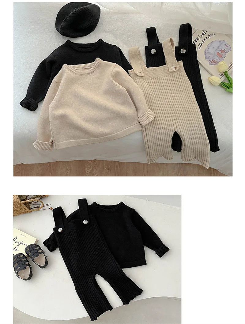 Baby Boys Girls Knitted Pants Children Casual Fashion Jumpsuits Kids Autumn Spring Trousers 2025 New Infant Clothing 0-3 Years