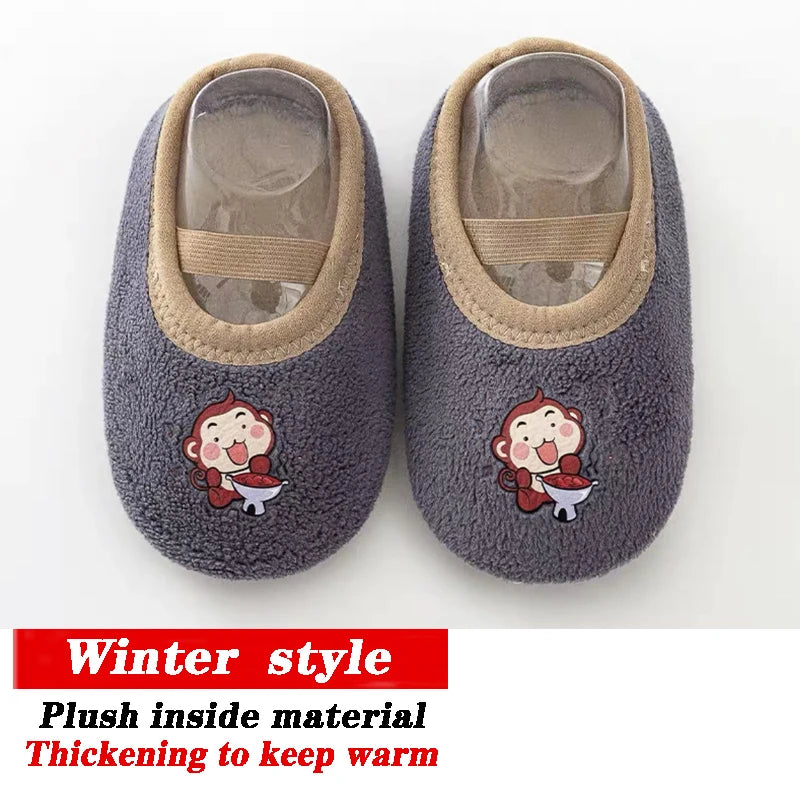 Baby Non-slip Socks Children Indoor Warm Floor Shoes Boys and Girls Toddler Shoes Amusement Park Kindergarten Non-slip