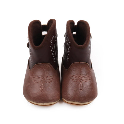 Baby Boots Made Of Soft PU and High-quality Cotton 2026 New Autumn and Winter Short Boots With Rubber Soles and Anti Slip Baby