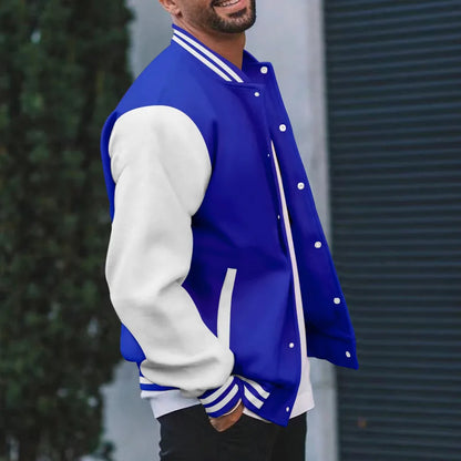 2026 New Loose Trendy Brand Baseball Jersey  Men Fashion Bomber Jacket Men's Casual Plus Size Tops Street Men's overcoat