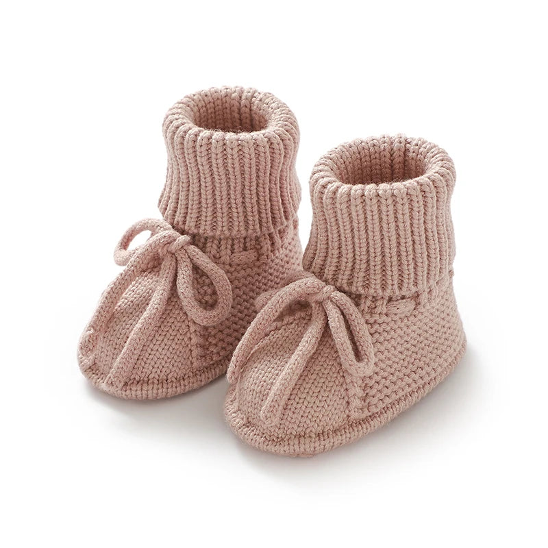 Breathable Non-Slip Infant Boys Girls First Walker Shoes Casual Solid Knitted Newborn Unisex Floor Pre walker Toddler Lightweight