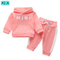 Infant Newborn Baby Girl Clothes Autumn 2025 3PCS Sets Leopard Letter Hooded Sweatshirt Pants Outfit Baby Tracksuit Set Spring
