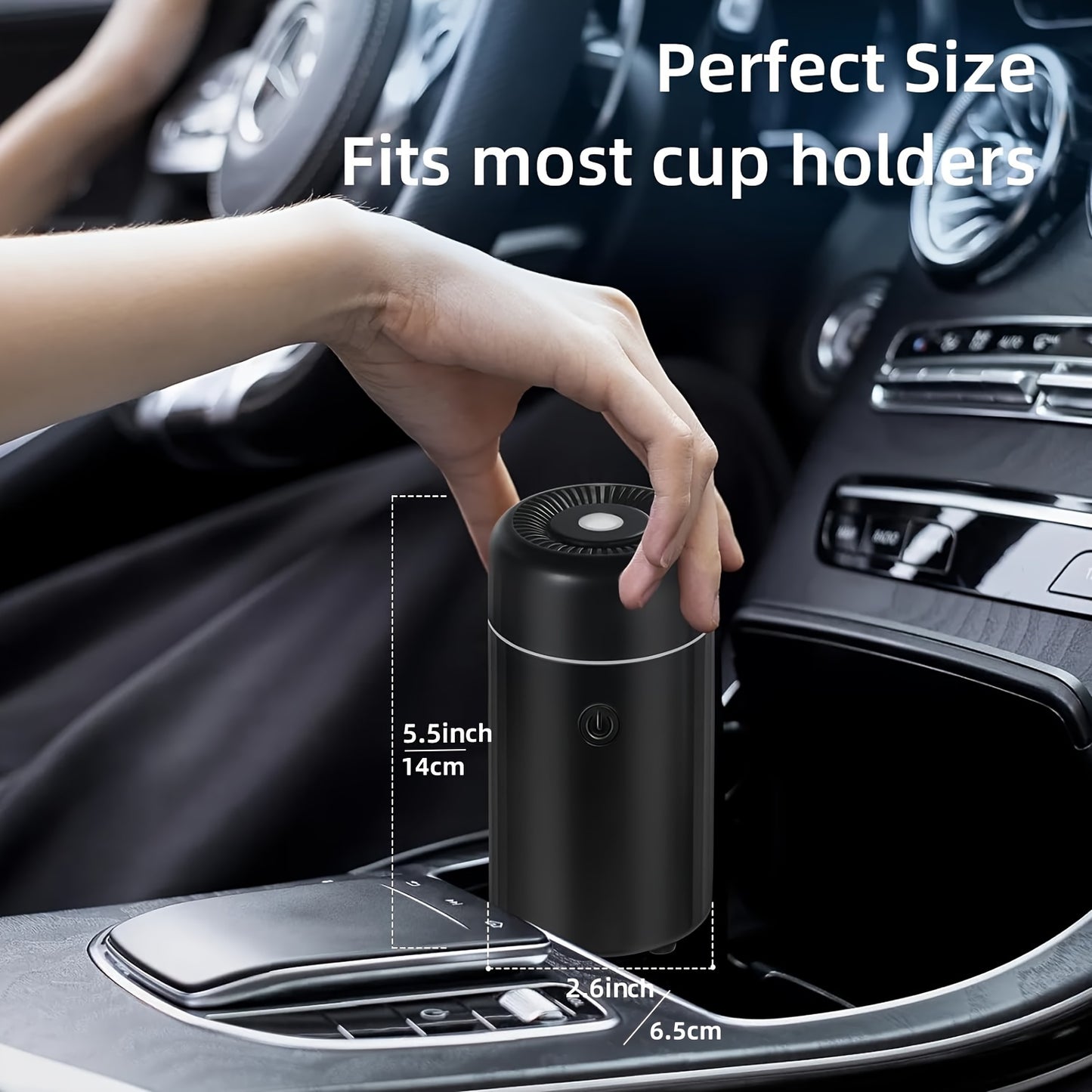 1pc Car Aroma Diffuser - Advanced Humidifying Technology, Efficient Aroma Essential Oil Diffusion, Convenient USB Powered, Soothing Cool Mist Output, Compact and Space-Saving Mini Design, Portable and Travel-Friendly - Perfec
